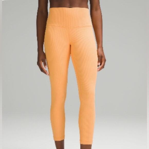 LULULEMON Align High Rise Ribbbed 25” Leggings in Mango Dream Sz 10 NWT - Picture 1 of 7